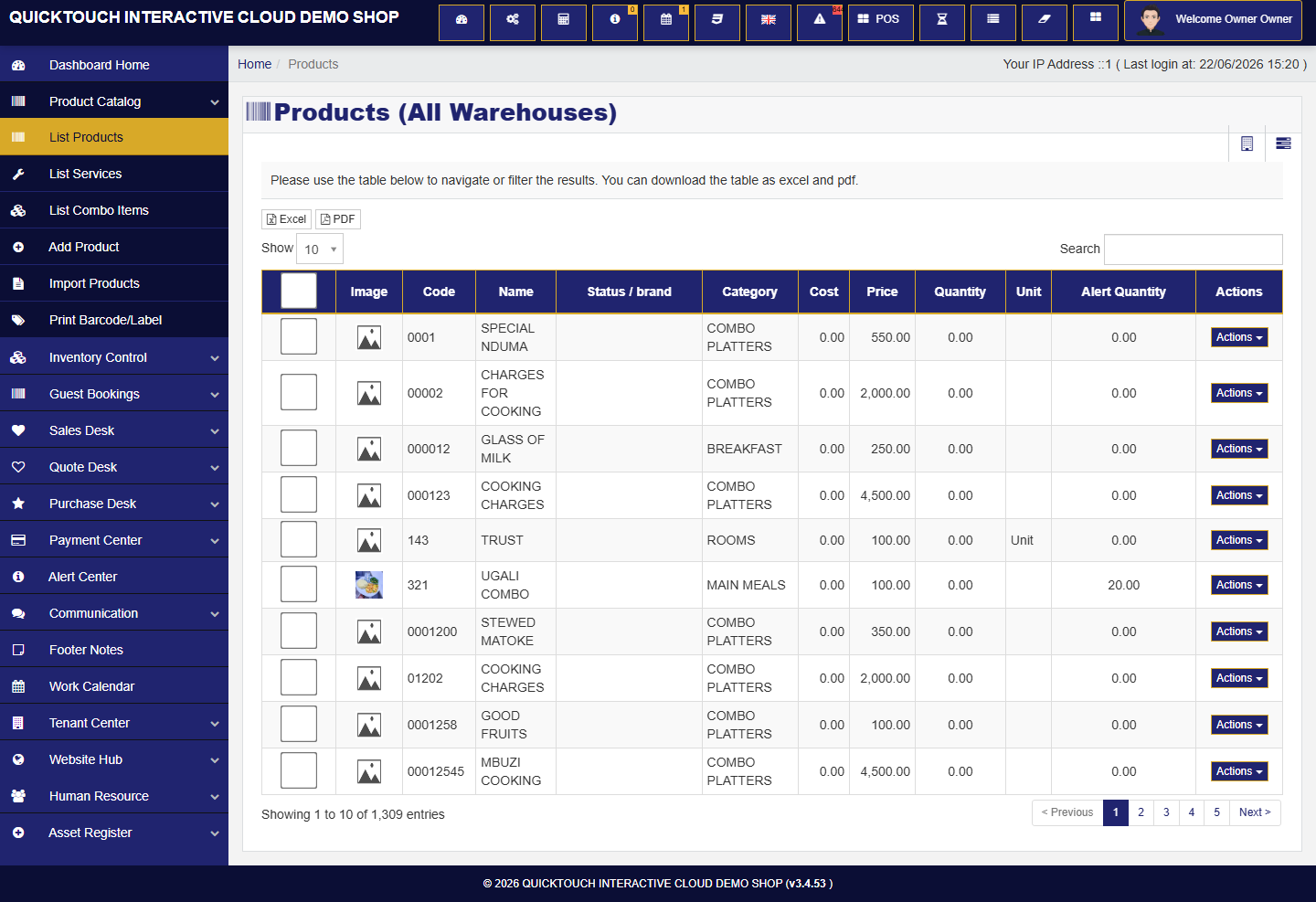 Medicines and services list